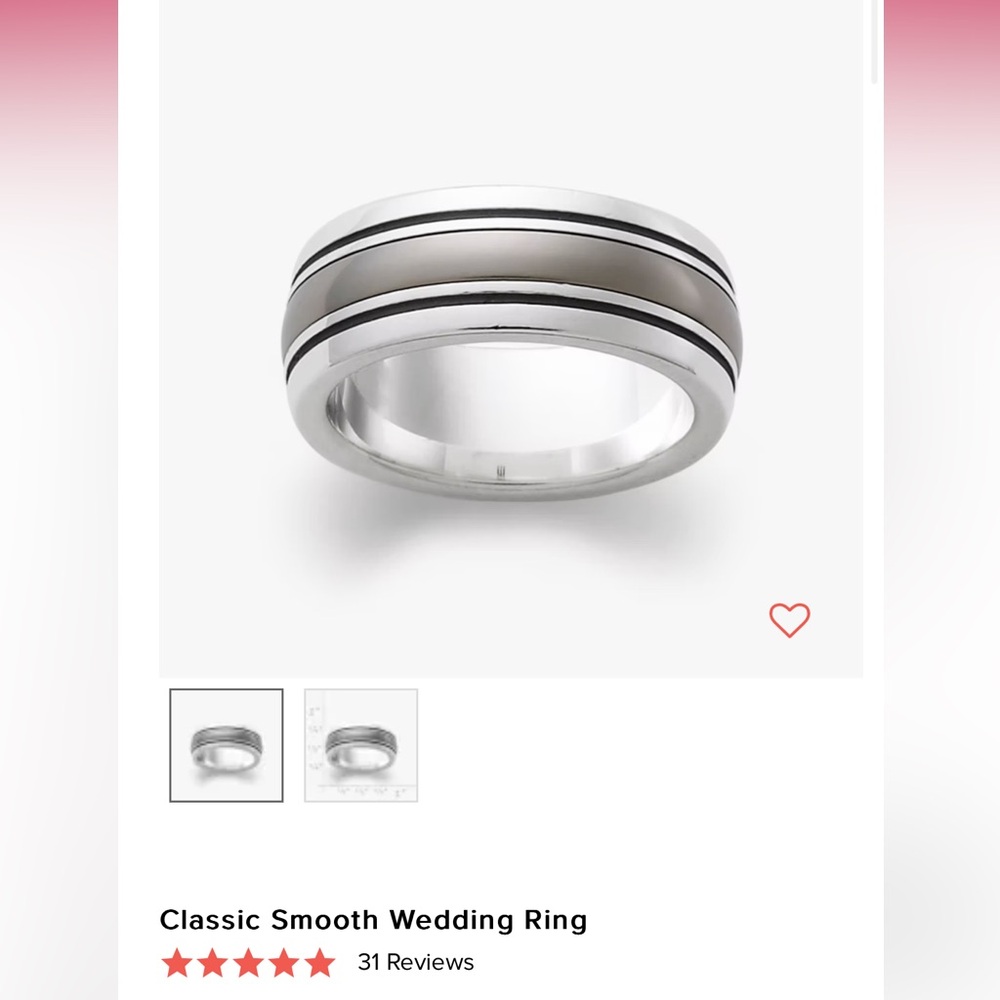 James Avery Men’s Classic Smooth Wedding Ring Size 9